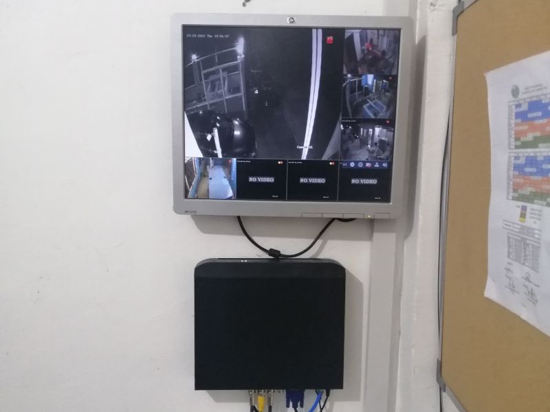 CCTV security equipment prepared for installation